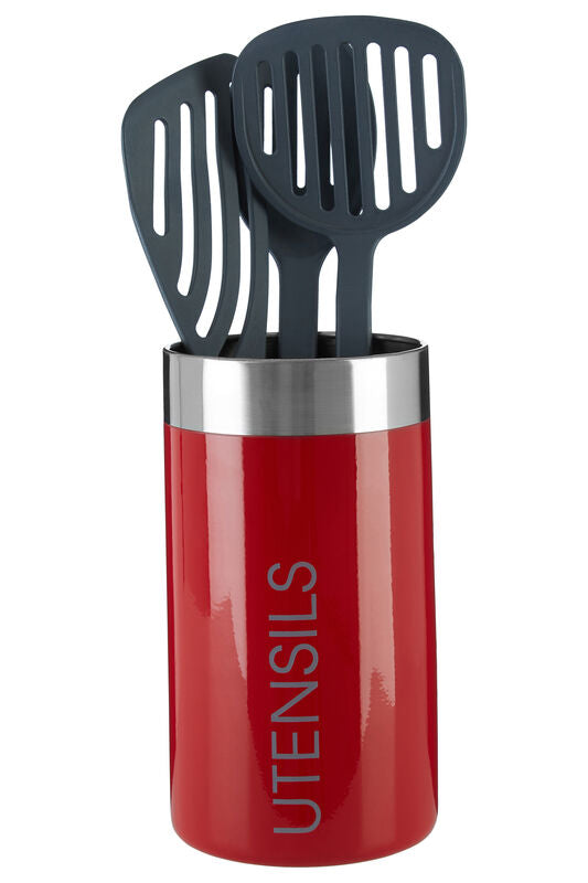 Red Enamel Utensil Holder | Liberty