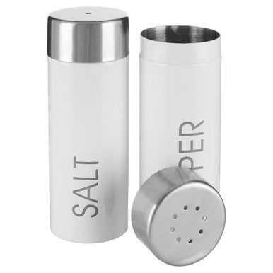 White Enamel Salt and Pepper Set | Liberty