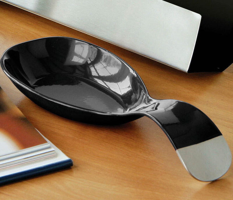 Black Enamel Spoon Rest