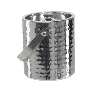 Stainless Steel Hammered Effect Ice Bucket | Martel