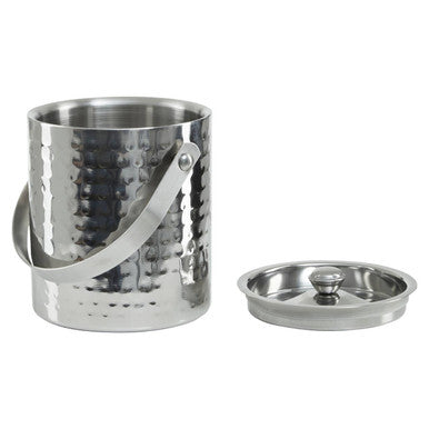 Stainless Steel Hammered Effect Ice Bucket | Martel