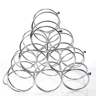 Chrome 6 Bottles Triangular Wine Rack | Zuko
