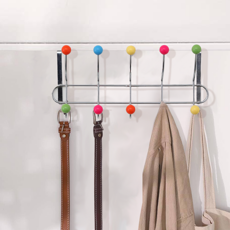 Multi Colour 10 Hook Over Door Hanger | Jaxen