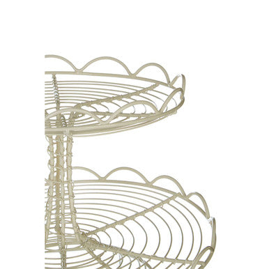 2 Tier Cup Cake Stand | Cream Wire