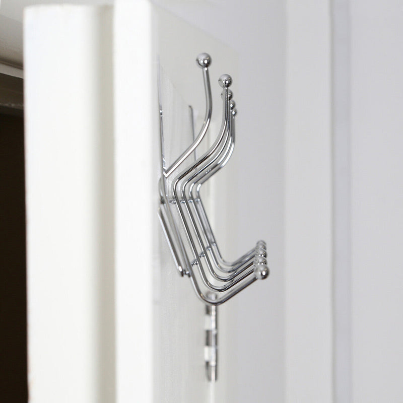 Ten Hook Over Door Chrome Hanger | Chic