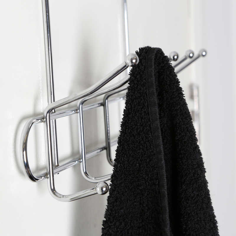 Deluxe Chrome 10 Hook Over Door Hanger | Chic