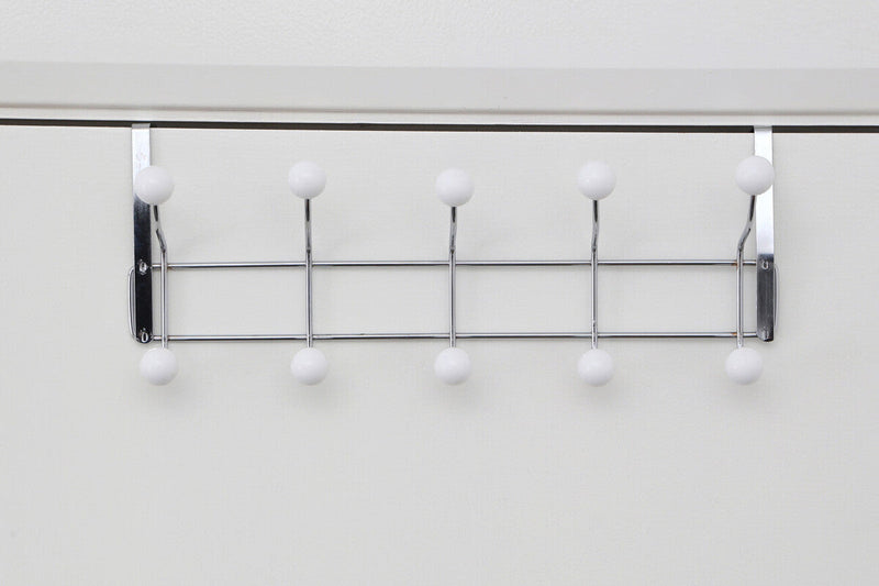 Chrome Over Door Hanger with Ten Ball Hooks | Jaxen