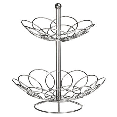 2 Tier Chrome Fruit Basket | Ellipse