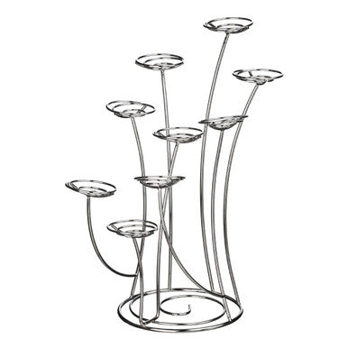 Swirl Chrome 9 Cup Cake Stand | Chrome Swirl