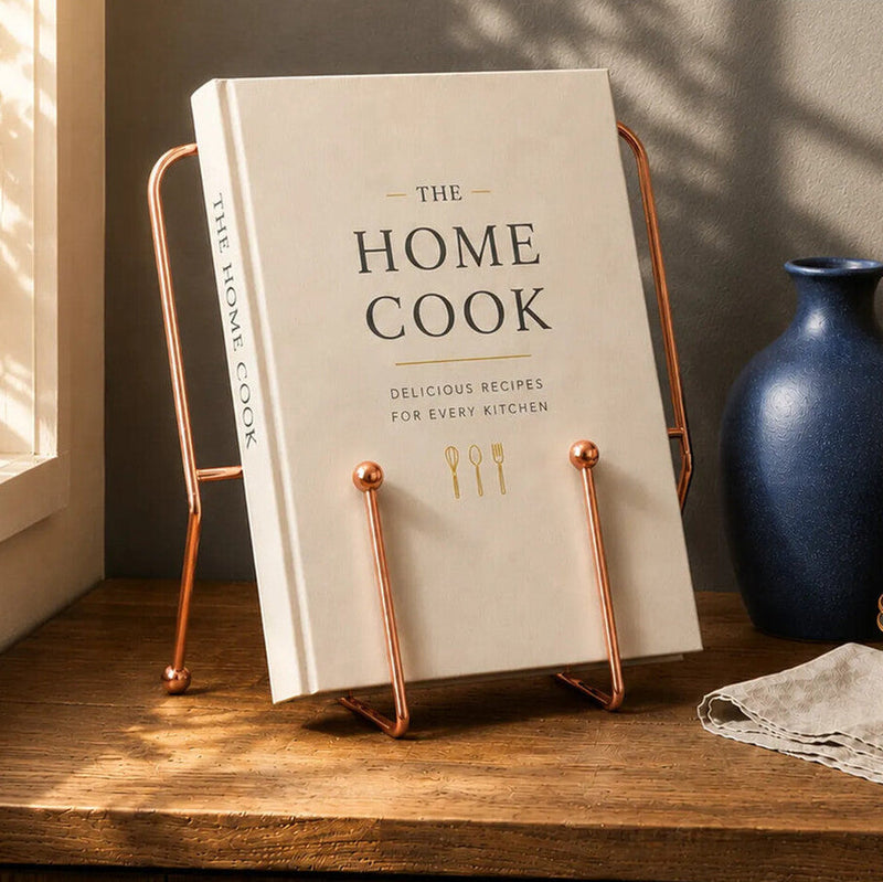 Cookbook Stand with Copper Finish | Reyna