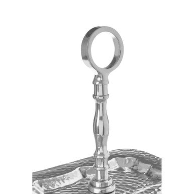 2 Tier Hammered Aluminium Cake Stand | Bailey