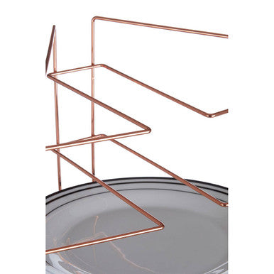 Copper Plated Corner Plate Rack | Rowan