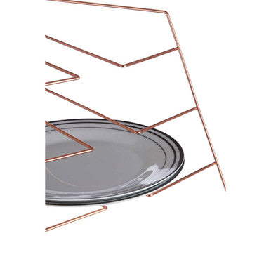 Copper Plated Corner Plate Rack | Rowan