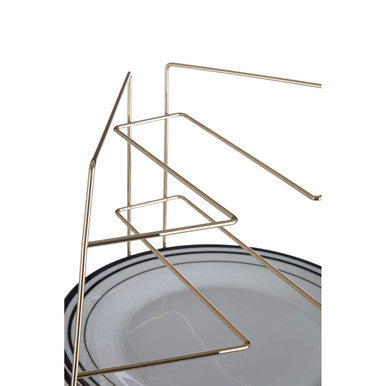 Gold Plated Corner Plate Rack | Rowan