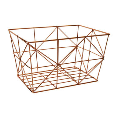 Copper Finish Tapered Wire Basket | Vertex