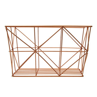 Copper Finish Tapered Wire Basket | Vertex