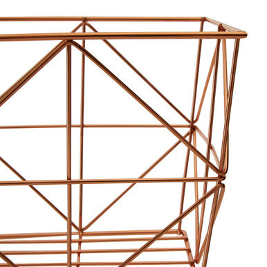 Copper Finish Tapered Wire Basket | Vertex