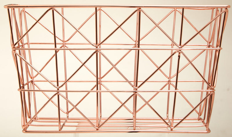 Copper Finish Zigzag Wire Basket | Vertex