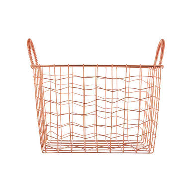 Wavy Grid Rectangular Wire Basket | Vertex