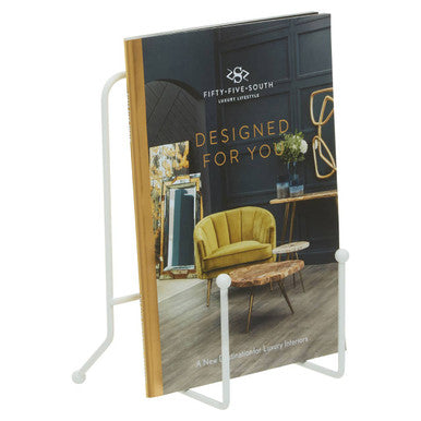 Matt White Finish Cookbook Stand | Reyna