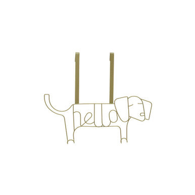 Gold Finish Sausage Dog Hanger | Kirby