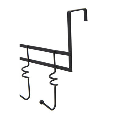 Matt Black Over Door 5 Hook Swirl Hanger | Jaxen