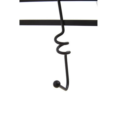 Matt Black Over Door 5 Hook Swirl Hanger | Jaxen