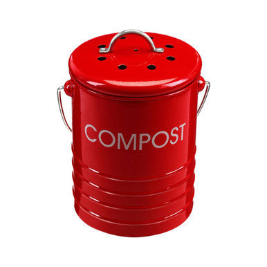 Madison Red Bin with Handle | Compost