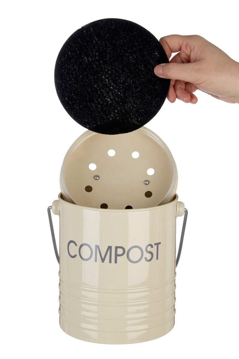 Cream Bin with Handle | Compost