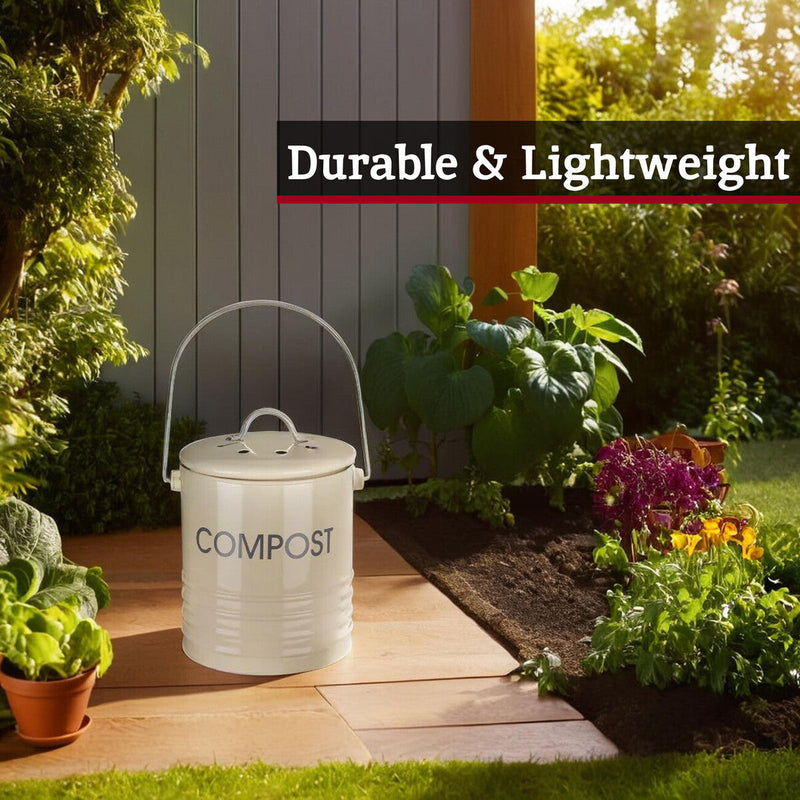 Cream Bin with Handle | Compost