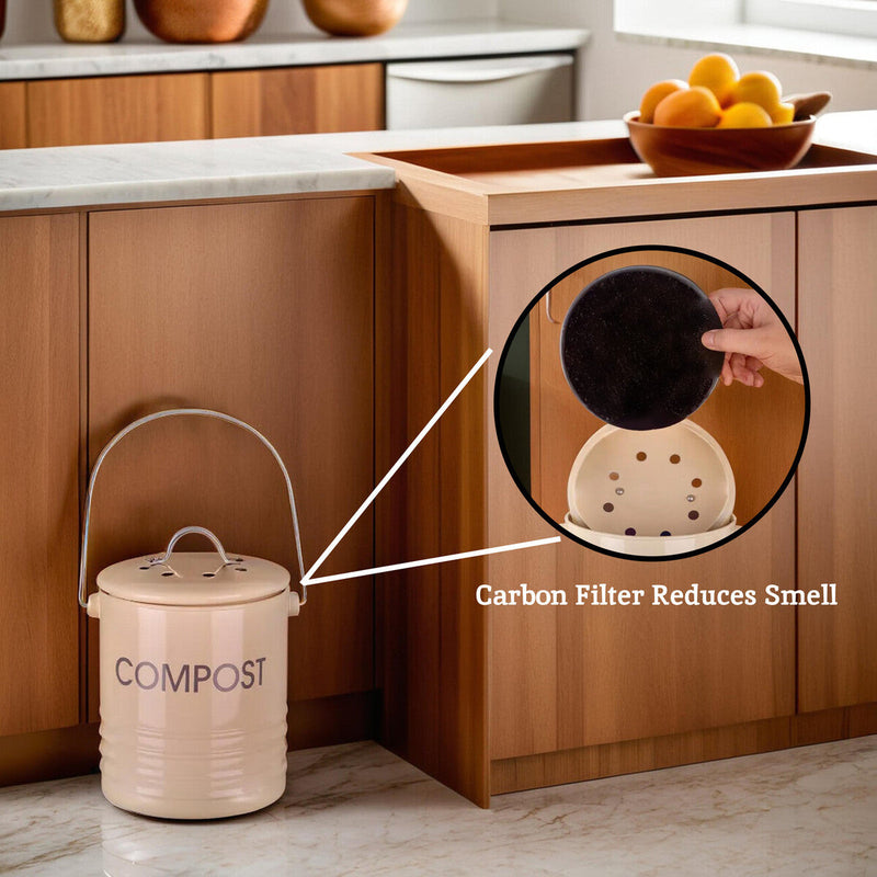Cream Bin with Handle | Compost