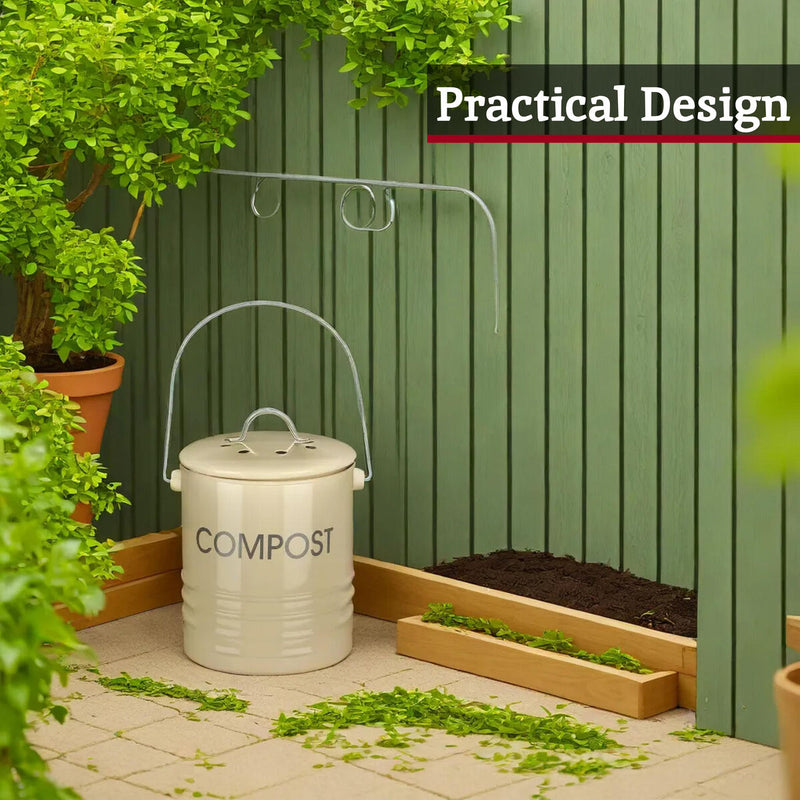 Cream Bin with Handle | Compost