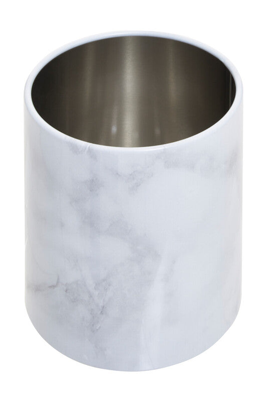 White Marble Effect Utensil Holder | Easton