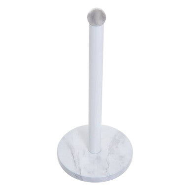 White Marble Effect Kitchen Roll Holder | Easton