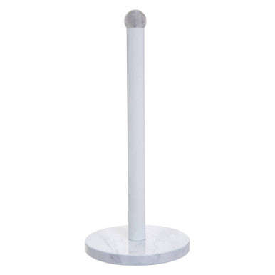 White Marble Effect Kitchen Roll Holder | Easton