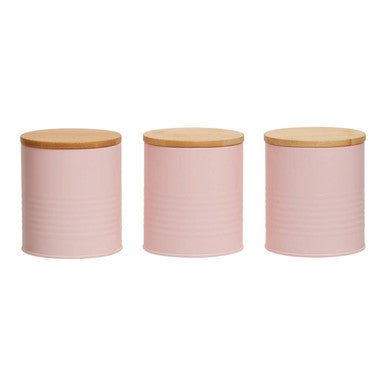 Set Of Three Pink Canisters | Alton