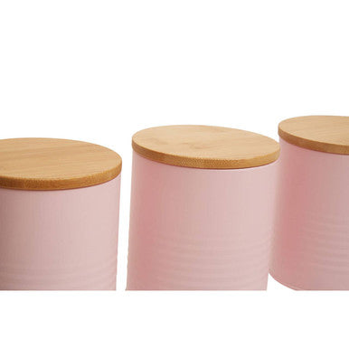 Set Of Three Pink Canisters | Alton