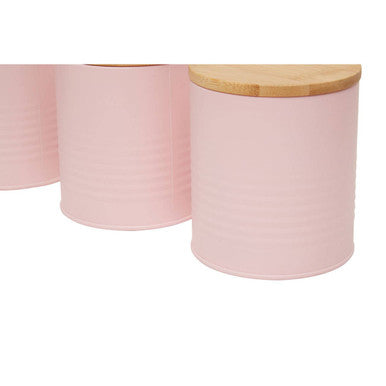 Set Of Three Pink Canisters | Alton