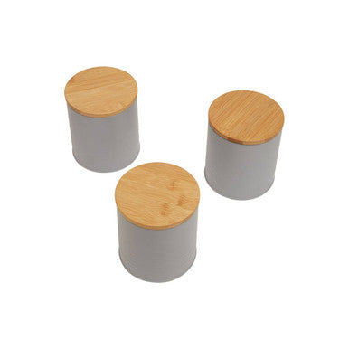 Set Of Three Grey Canisters | Alton