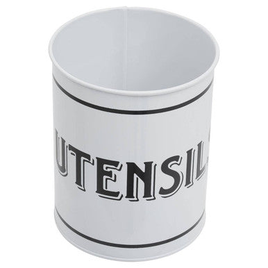 White Metal Utensil Holder | Grocer