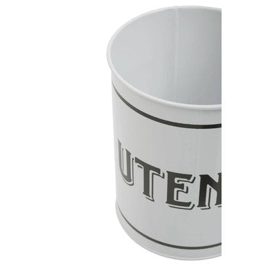 White Metal Utensil Holder | Grocer