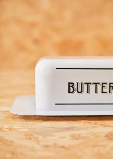 White Metal Butter Dish | Grocer
