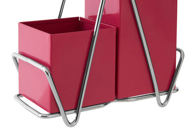 2 Compartment Hot Pink Cutlery Caddy | Cutlery Caddy 2 Compartment