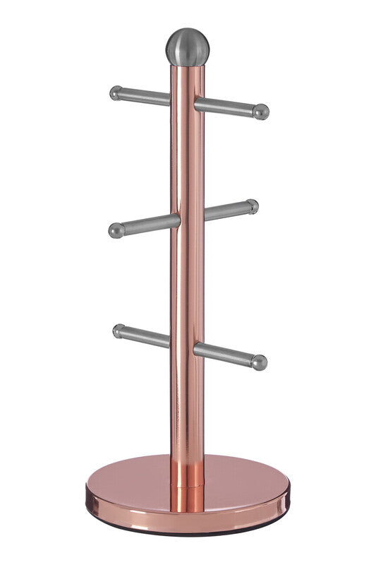 6 Cup Copper Finish Mug Tree | Hirano