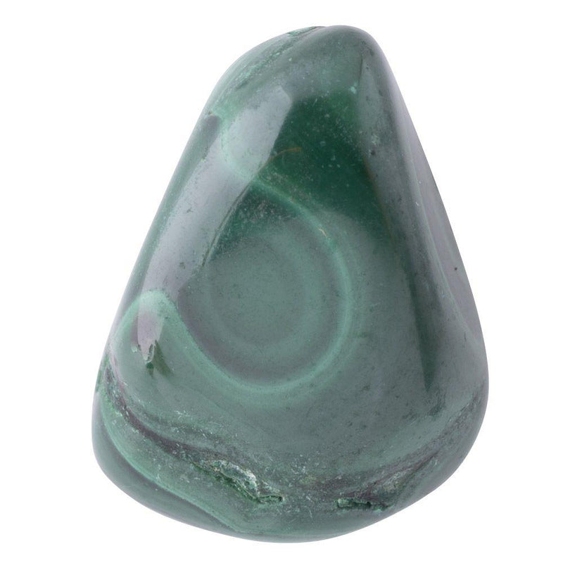 Green Banded Malachite Tumbled Semi-Precious Collectible Gemstones