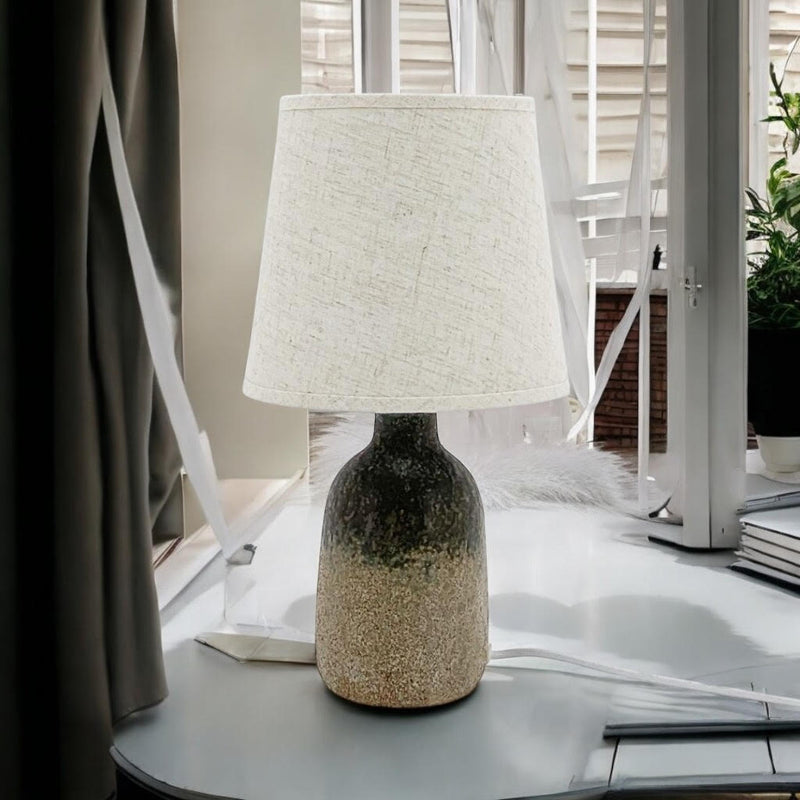 37CM RUSTIC LAMP AND SHADE