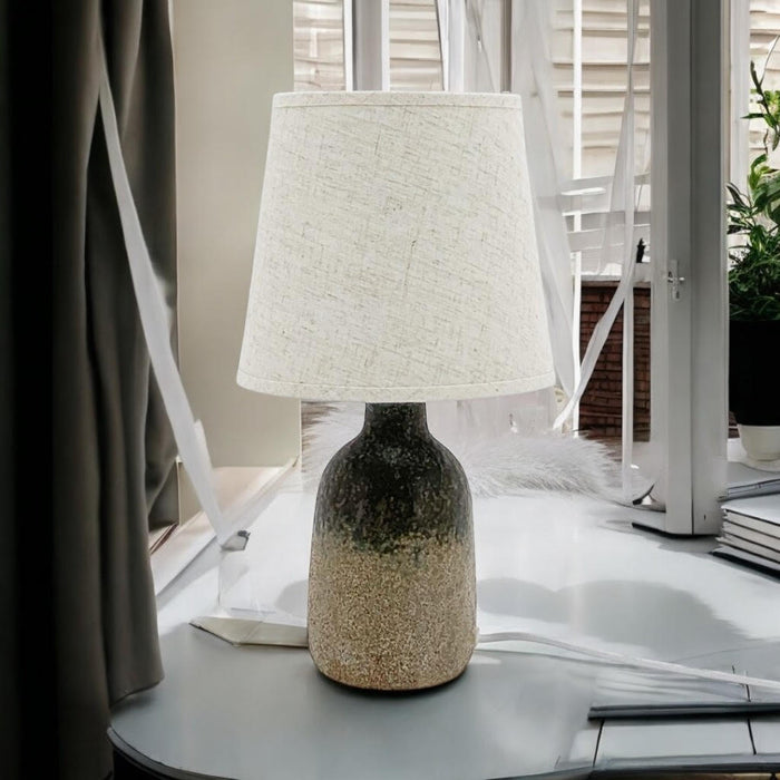 37CM RUSTIC LAMP AND SHADE