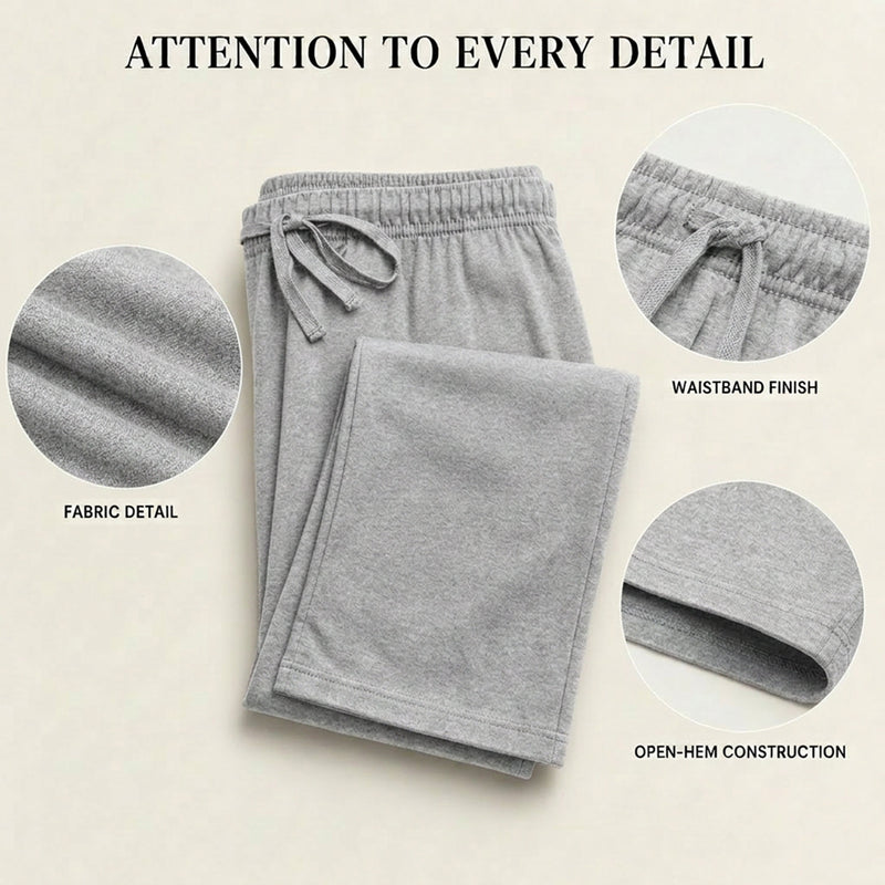 2 Pack Men's Cotton Lounge Bottoms Stretchable PJ Pants Available in Black Navy Grey Durable and Cozy Loungewear Medium to 5X-Large by Sock Stack