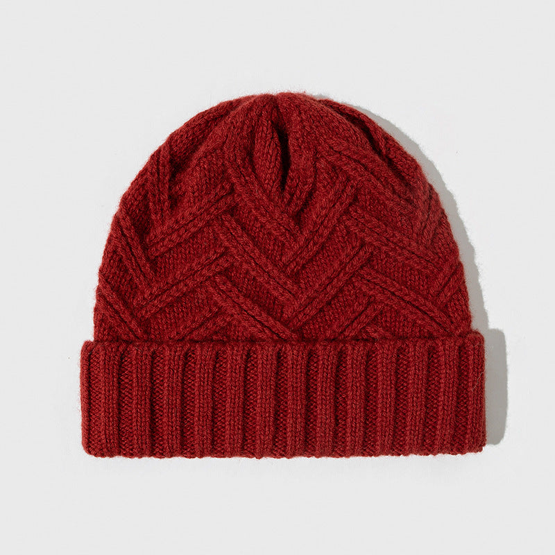 Wool Knitted Thickened Autumn And Winter Warm Wool Hat