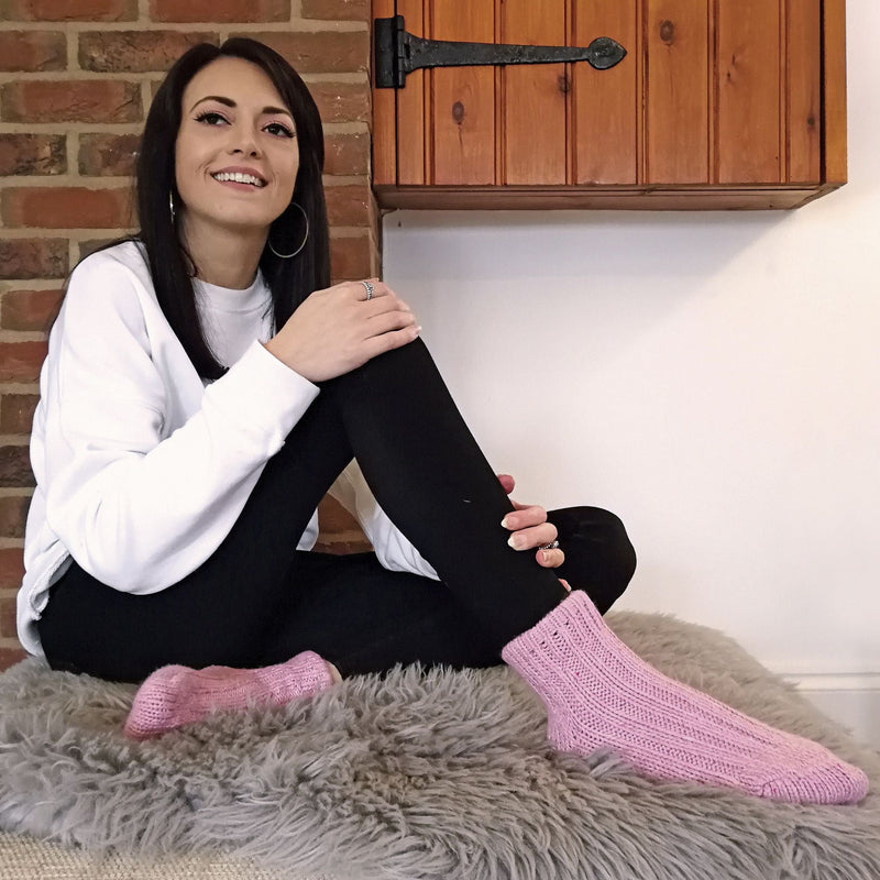 1 Pack Ladies Chunky Ribbed Low Cut Wool Blend Ankle Socks